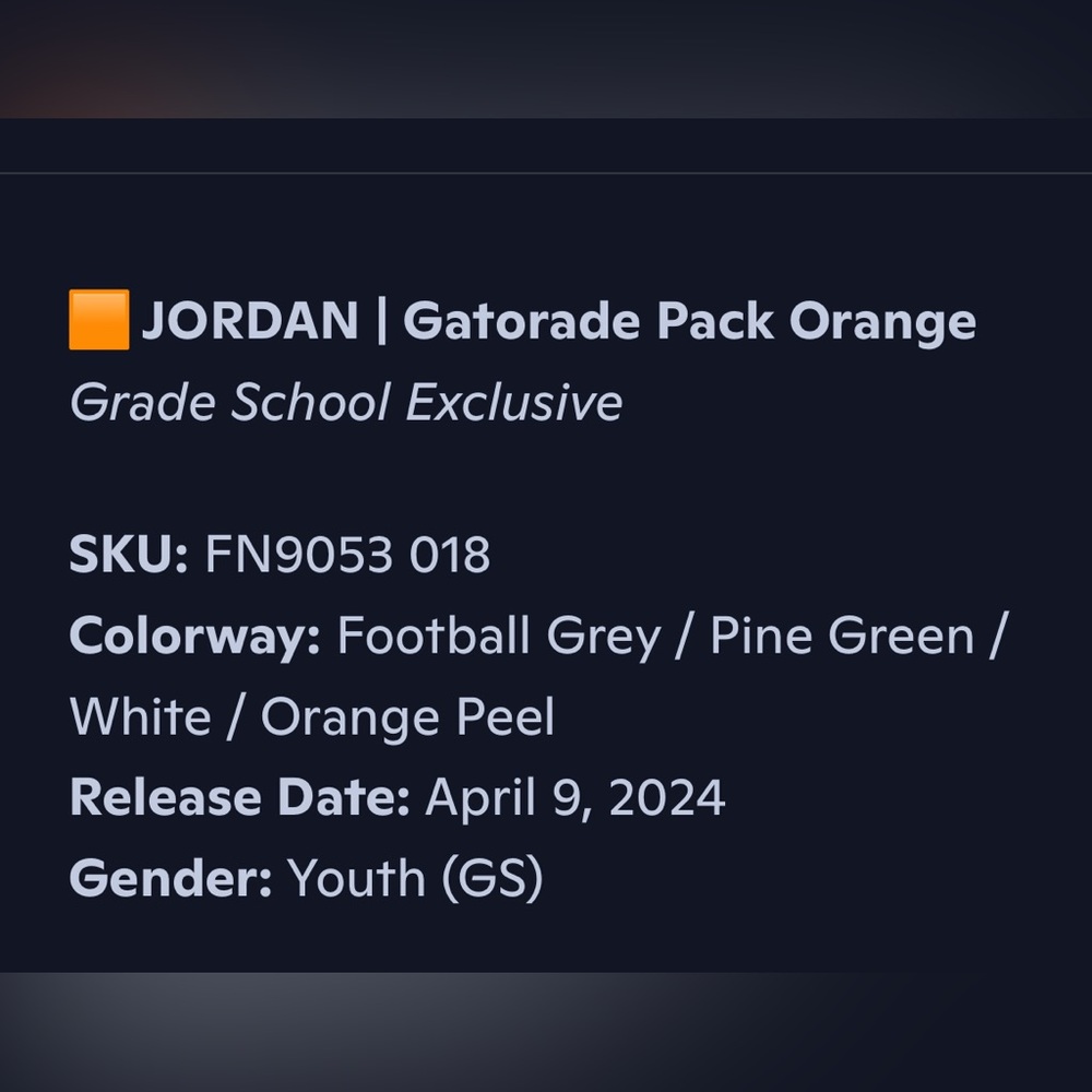 SOLD: NWT 2024 Air Jordan 1 Mid SE GS 'Gatorade Pack - Orange' - Picture 6 of 7
